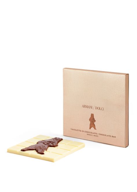 Cioccolato bianco con orso di cioccolato fondente 70g