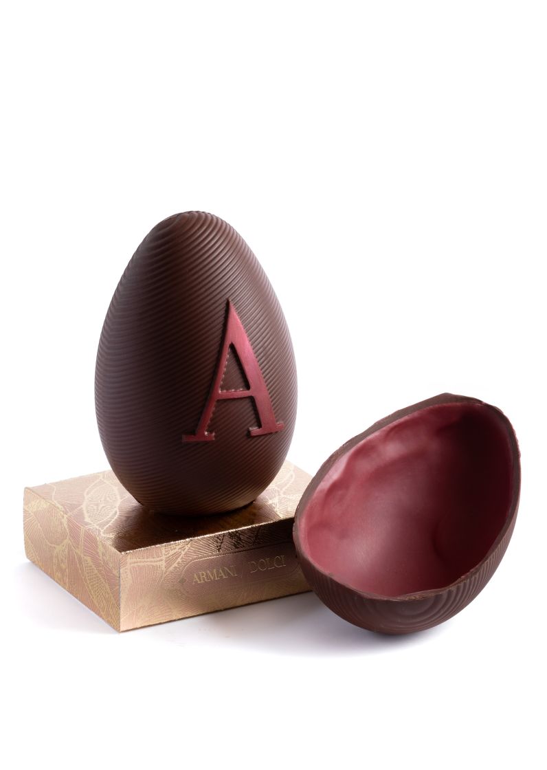 Uovo Pasqua 440g bistratto cioccolato fondente 63% e lampone